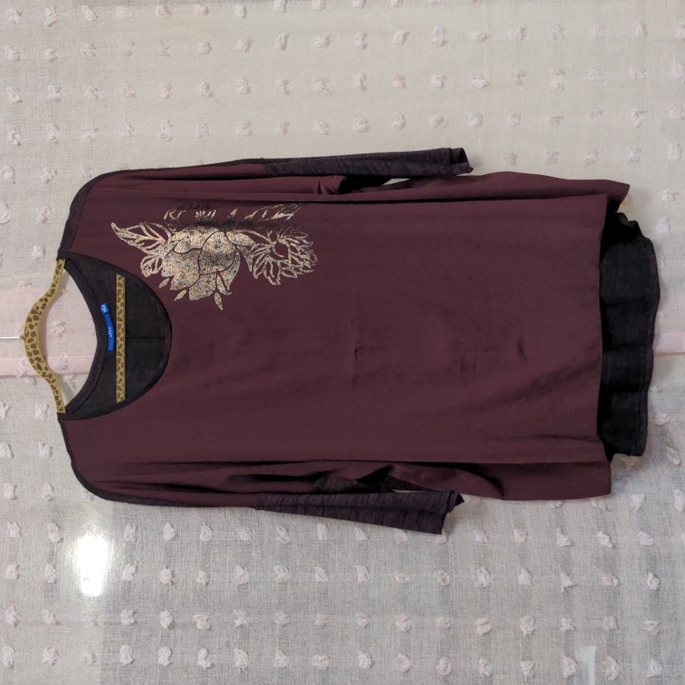 Apt 9 - 3/4 Sleeve Multimedia top 1X